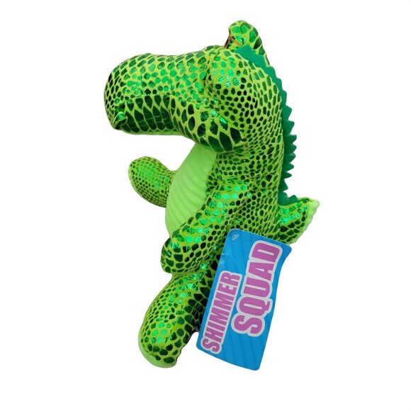 Shimmer Squad Alligator Plush Green Shiny Crocodile Stuffed Animal Kelly Toy - Picture 2 of 7